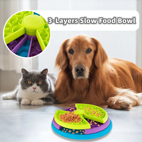 Anti-Choking Slow Feeder Pet Bowl