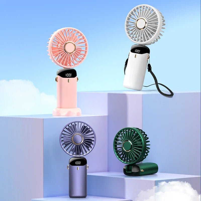 USB Rechargeable Mini Portable Neck Hanging Fan