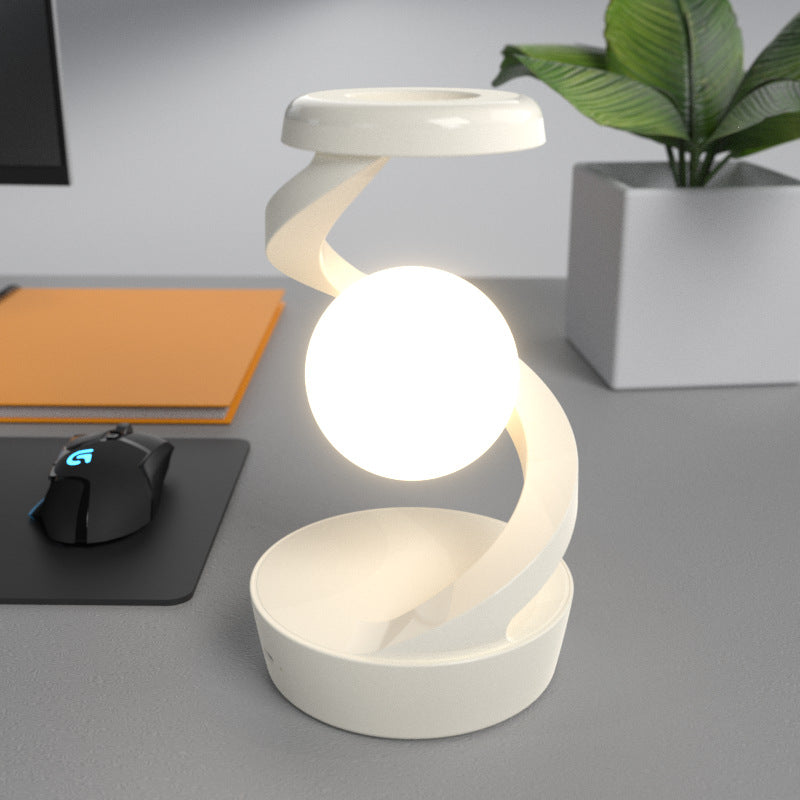 Moonlight Desk Lamp With Phone Wireless Charger Sensor