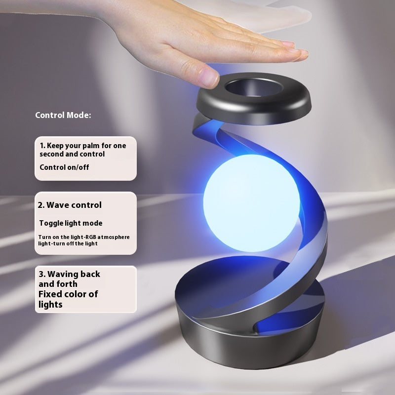 Moonlight Desk Lamp With Phone Wireless Charger Sensor